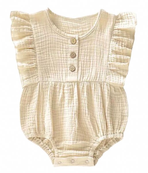 Little Indians Baby clothes Onesie Ruffle Muslin Ecru (ONSL01-EC)