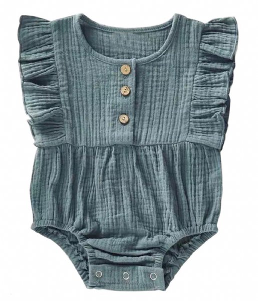 Little Indians Baby clothes Onesie Ruffle Muslin Green (ONSL04-GR)