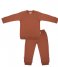 Little Indians Baby clothes Pyjamas Waffle Amber Brown (PJ03-AB)