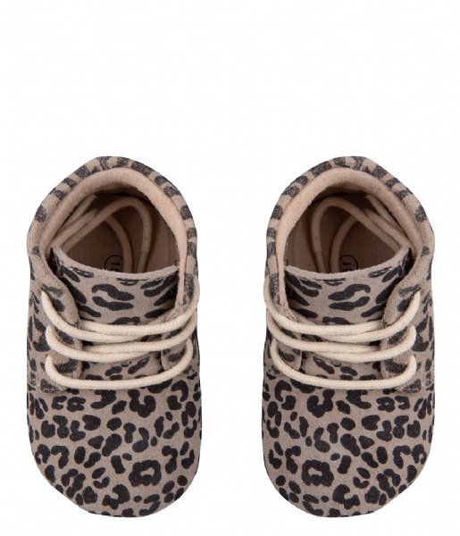 Little Indians Sneaker Bootie High Top Small Leopard Taupe