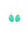 LOTT Gioielli Earring CE RE Asymmetric Oval Small Marble Green