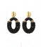LOTT Gioielli Earring Eve Combi oval L Black