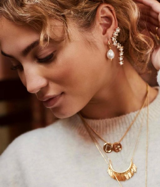 LOTT Gioielli Earring CE Pearl Pendant L Gold Gold