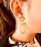 LOTT Gioielli Earring Classic Earring Double Oval Charm Satin Gold plated