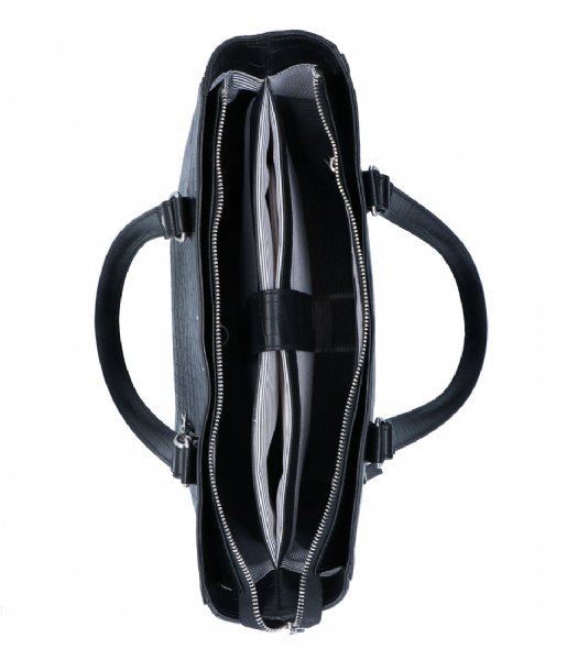 LouLou Essentiels Laptop Shoulder Bag Classy Croco Black (001)
