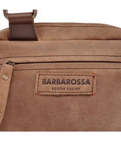Barbarossa Laptop Shoulder Bag 826-110 Ruvido Coffee