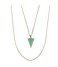 Orelia Necklace Orelia Double Row Turquoise Triangle Necklace Pale Gold gold colored