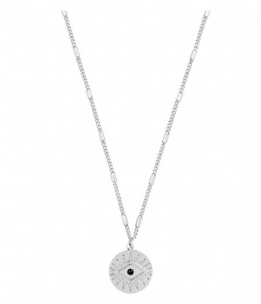 My Jewellery Necklace Pendant Necklace Coin Eye silver colored (1500)