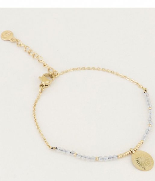 My Jewellery Bracelet Armband bedel & labradorite goudkleurig (1200)