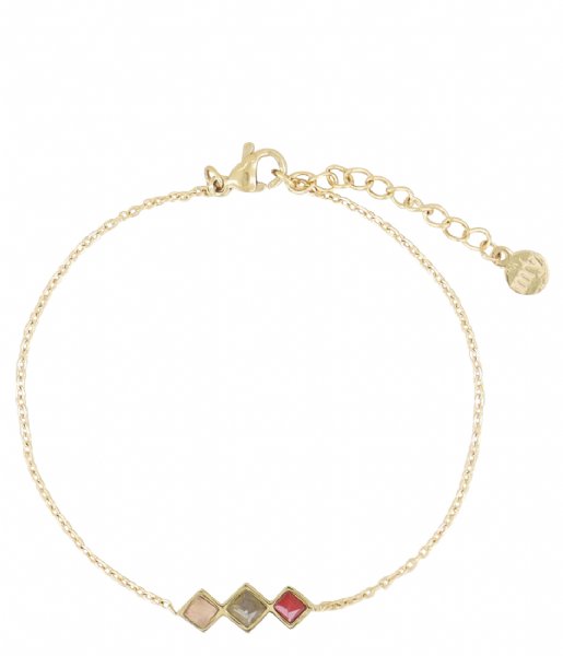 My Jewellery Bracelet Armband lichte edelsteentjes goudkleurig (1200)