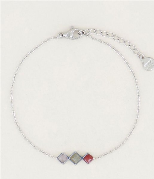 My Jewellery Bracelet Armband lichte edelsteentjes zilverkleurig (1500)