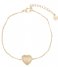 My Jewellery Bracelet Armband Rose Quartz hartje goudkleurig (1200)
