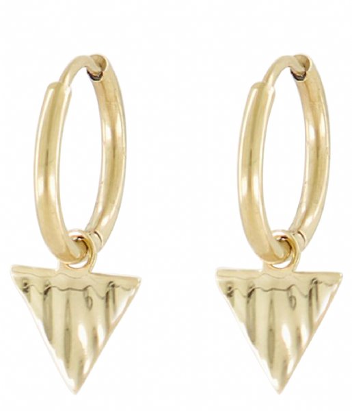 My Jewellery Earring Oorringen bedel driehoek goudkleurig (1200)