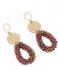 My Jewellery Earring Statementoorbel Druppel Kristal paars (0700)