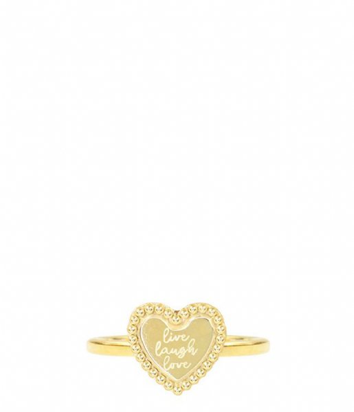 My Jewellery Ring Custom Ring Live Laugh Love goud (1200)