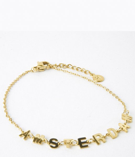 My Jewellery Bracelet Armband Amsterdam letters gold colored