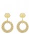 My Jewellery Earring Kleine Ronde Bamboe Oorhangers goudkleurig (1200)