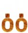 My Jewellery Earring Statement Oorbellen Ovaal bruin (0100)