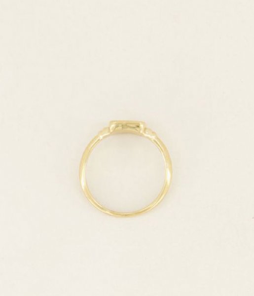 My Jewellery Ring Zegelring Golfjes gold colored (1200)