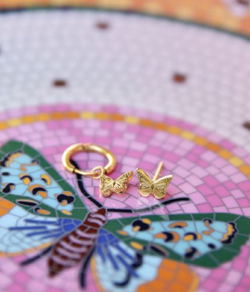 My Jewellery Earring Oorbellen vlinder Goud (1200)