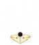 My Jewellery Ring Double Ring Dots & Stone Black goudkleurig (1200)