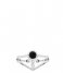 My Jewellery Ring Double Ring Dots & Stone Black zilverkleurig (1500)