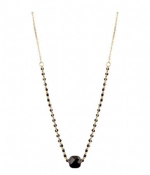 My Jewellery Necklace Enamel Necklace glass - Black goudkleurig (1200)