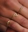My Jewellery Ring Ring met golfje- One size goudkleurig (1200)