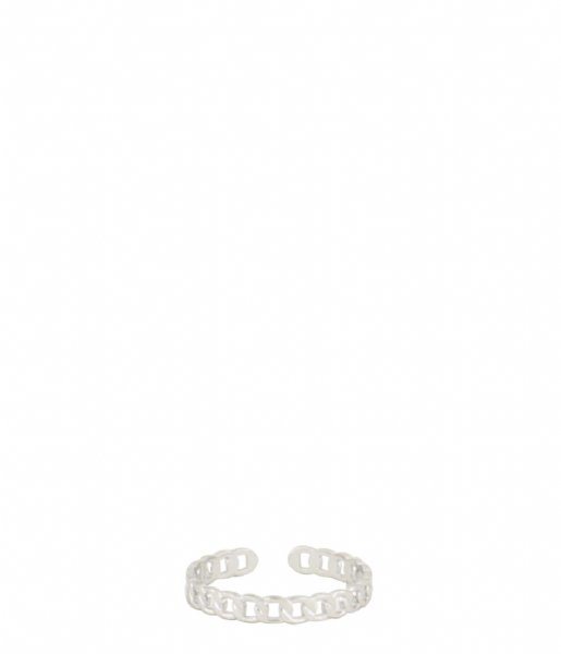 My Jewellery Ring Ring platte schakels zilverkleurig (1500)