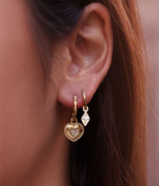 My Jewellery Earring Parel oorbellen hart goudkleurig (1200)