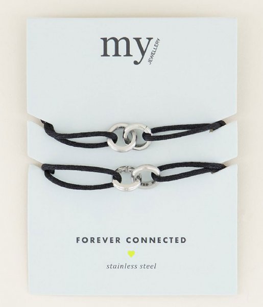 My Jewellery Bracelet  Forever Connected Armband Zwart silver colored (1500)