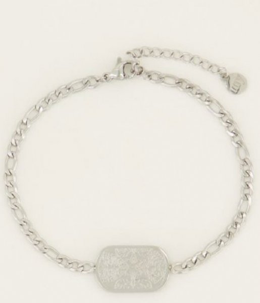 My Jewellery Bracelet Schakelarmband met plaatje Zilverkleurig (1500)