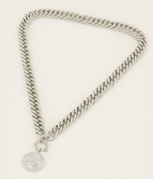 My Jewellery Necklace Schakelketting munt Zilverkleurig (1500)