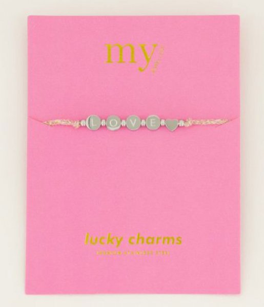 My Jewellery Bracelet Touw armband love Zilverkleurig (1500)