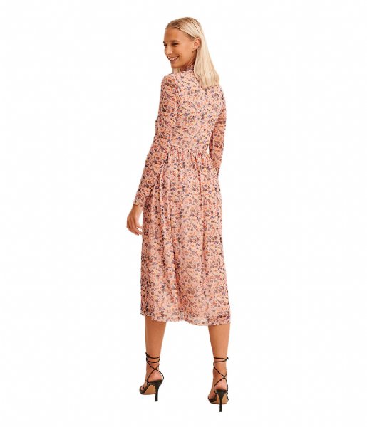 NA-KD Dress Recycled LS Mesh Dress Floral