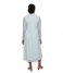 NA-KD Dress Recycled Long Sleeve Mesh Dress Light Blue White Floral