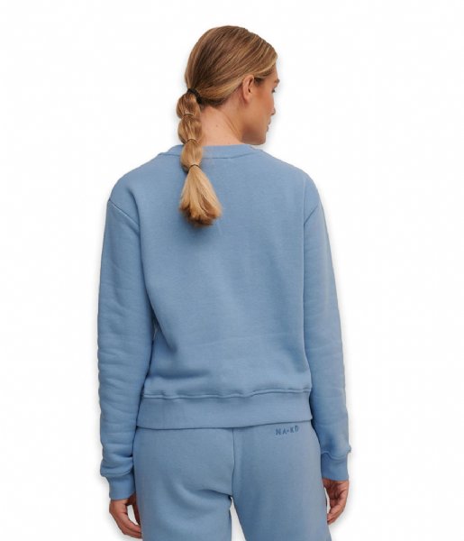 NA-KD Nightwear & Loungewear Organic Logo Basic Sweatpants Dusty Blue