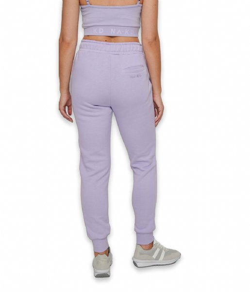NA-KD Nightwear & Loungewear Organic Logo Basic Sweatpants Lavender