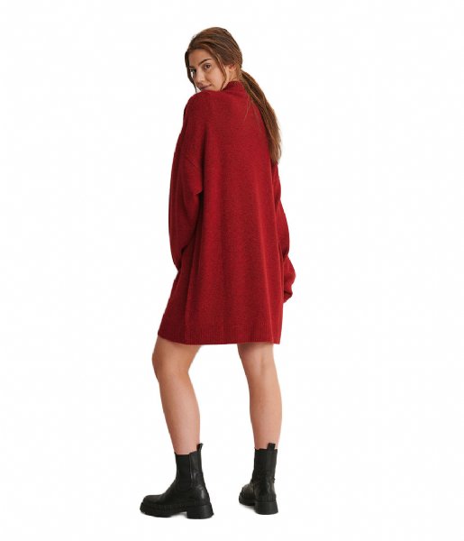 NA-KD Dress High Knitted Mini Dress Bright Red