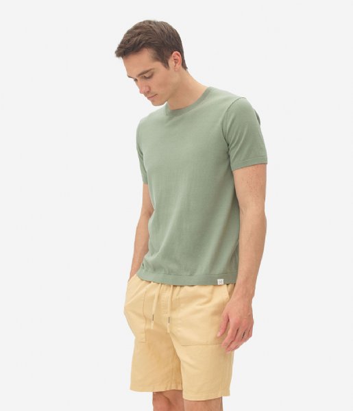 Nowadays T shirt Knit Silk T-Shirt Malibu Green