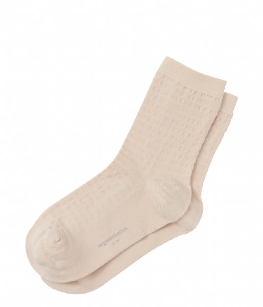 Organic Basics Sock Organic Cotton Striped Socks 2-pack ecru
