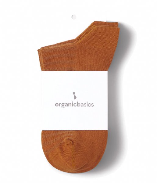 Organic Basics Sock Organic Cotton Striped Socks 2-pack ocher