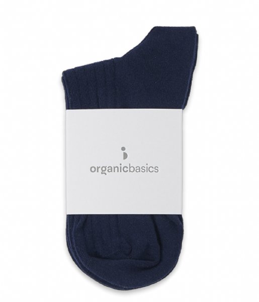 Organic Basics Sock Organic Cotton Rib Socks 2 pack Navy