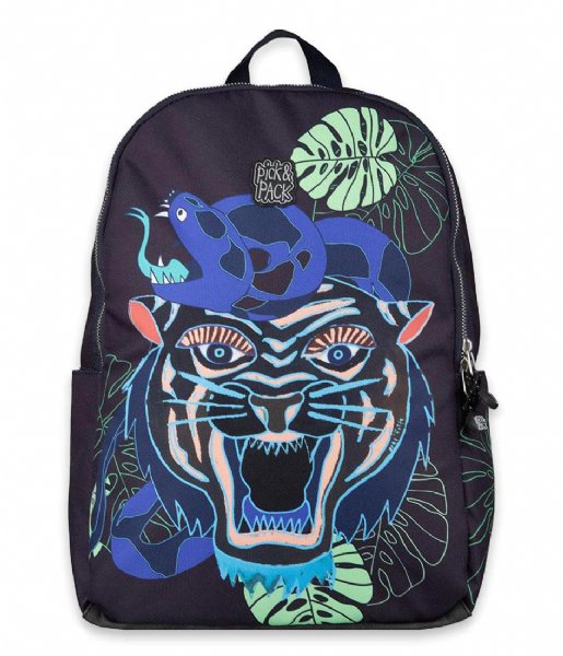 Pick & Pack School Backpack Dangerous Cat Backpack L 15 Inch Carbon