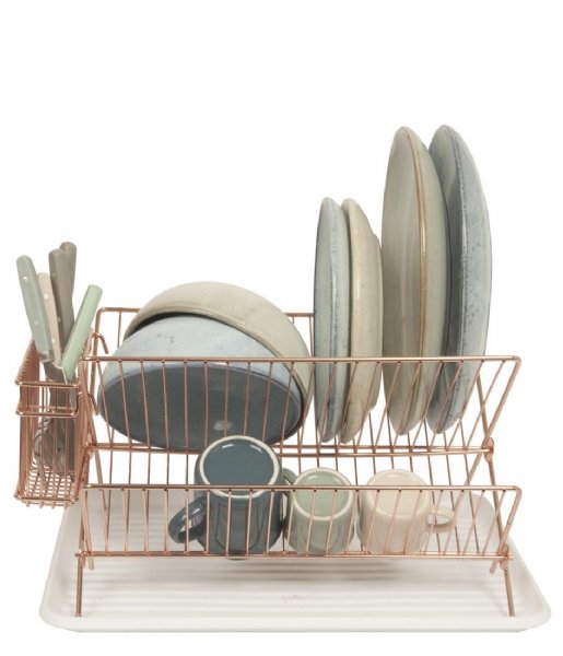 Present Time Decorative object Dish rack Copper plated (PT3116CO)
