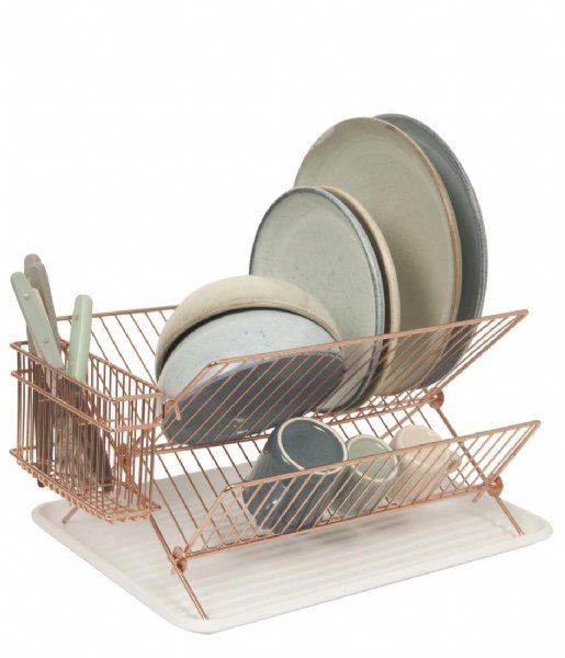 Present Time Decorative object Dish rack Copper plated (PT3116CO)