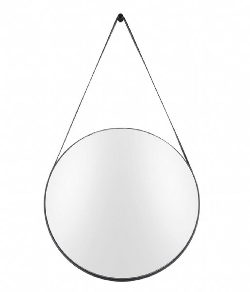 Present Time Decorative object Mirror Balanced round black rim (PT3281BK)