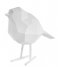 Present Time Decorative object Statue bird small polyresin matt white (PT3335WH)