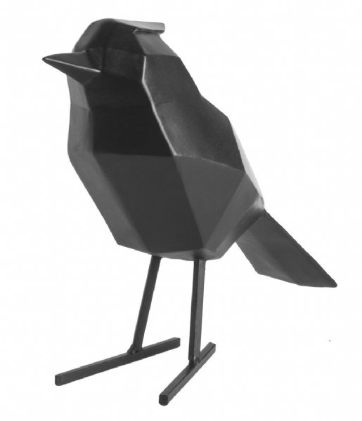Present Time Decorative object Statue bird large polyresin matt black (PT3336BK)