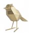 Present Time Decorative object Statue bird large polyresin gold colored (PT3336GD)